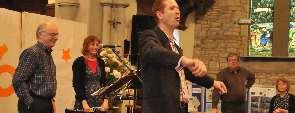 Reverend Andrew Hargreaves (Trustee) leads the congregation at St James’ church